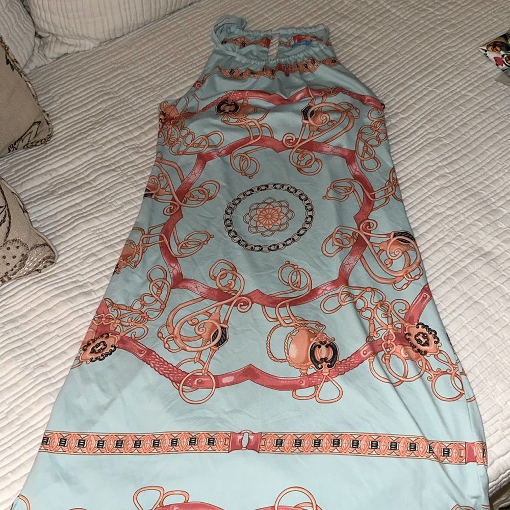 J. McLaughlin Maria Chain Link Halter Dress